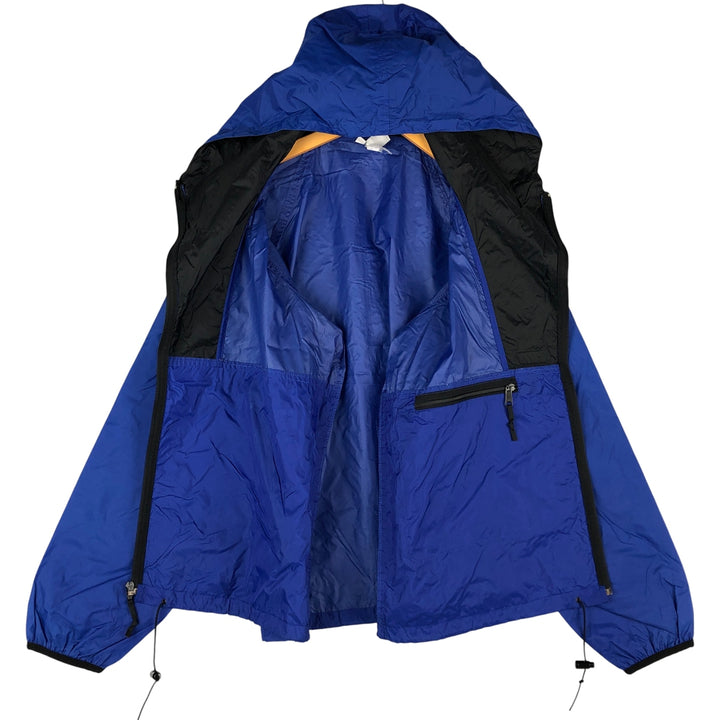 Vintage 1990'S Sierra Designs hooded windbreaker with triple-tree tag, size L, men's unclear blue type Vintage Second Hand