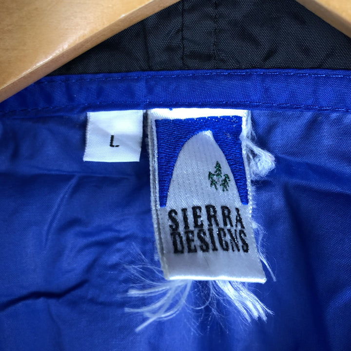 Vintage 1990'S Sierra Designs hooded windbreaker with triple-tree tag, size L, men's unclear blue type Vintage Second Hand