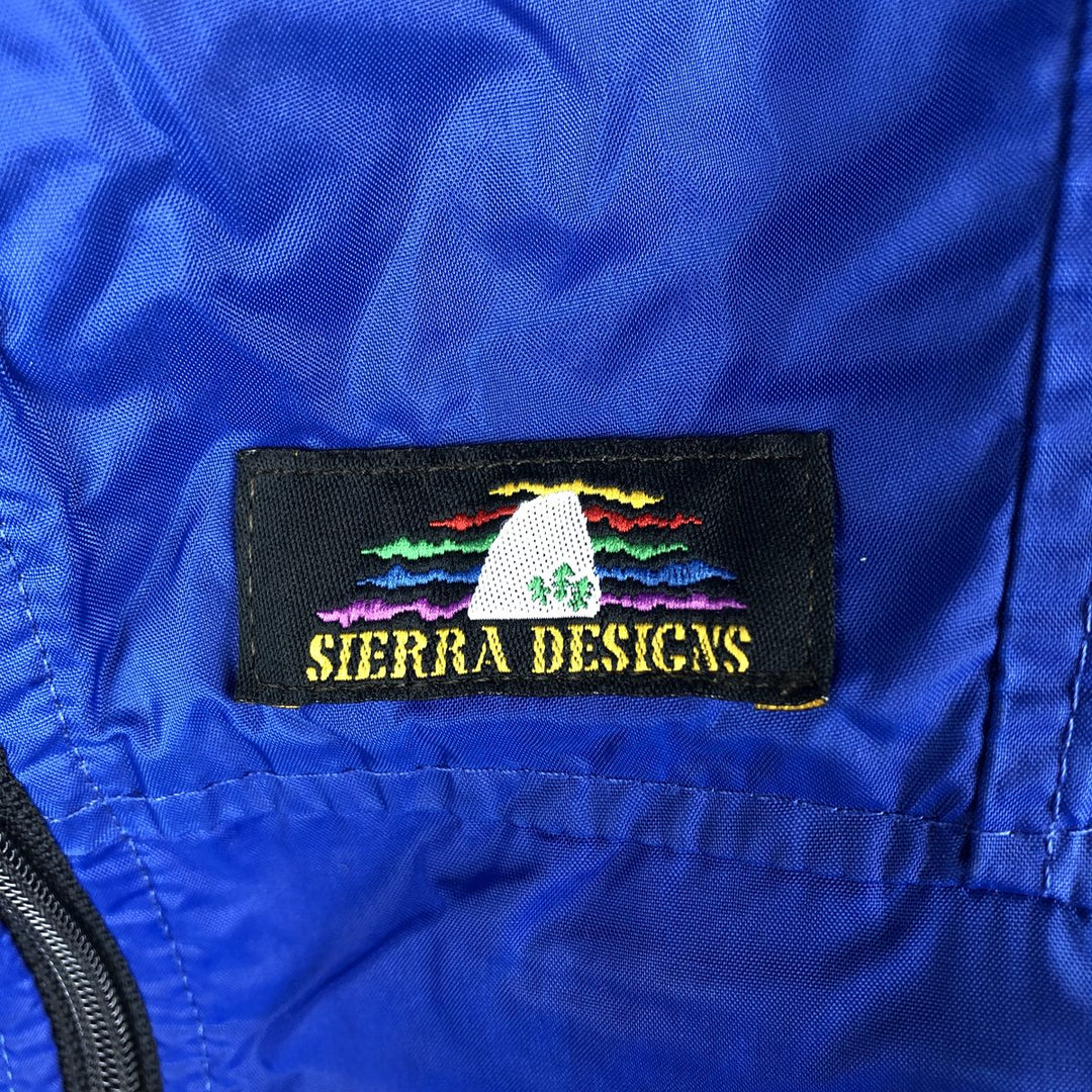 Vintage 1990'S Sierra Designs hooded windbreaker with triple-tree tag, size L, men's unclear blue type Vintage Second Hand