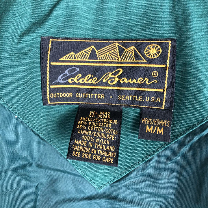 80s-90'S Eddie Bauer Black Tag Mountain Parka Shell Jacket Men's M Size Vintage polyester green type Vintage Second Hand