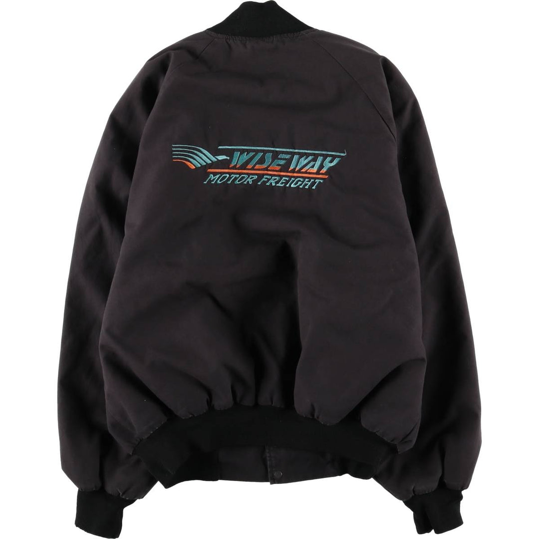 Vintage 90'S Hartwell Varsity Jacket with Back Logo and Cotton Buttons, Men's Size XL unclear black type Vintage Second Hand