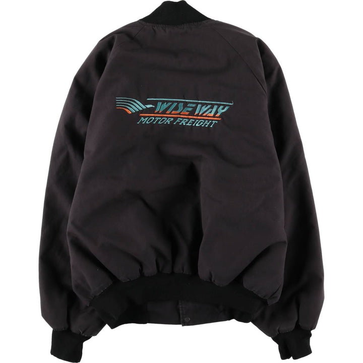 Vintage 90'S Hartwell Varsity Jacket with Back Logo and Cotton Buttons, Men's Size XL unclear black type Vintage Second Hand