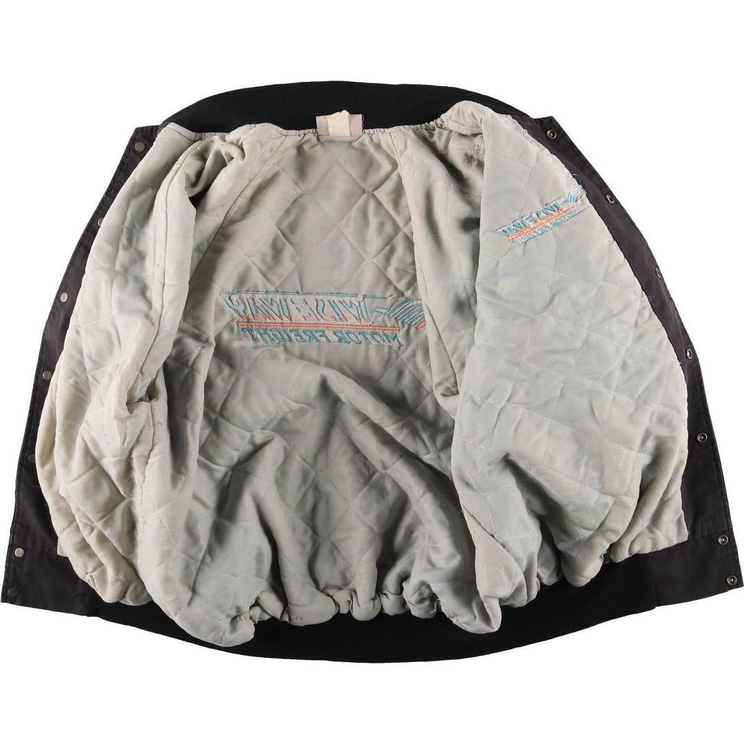 Vintage 90'S Hartwell Varsity Jacket with Back Logo and Cotton Buttons, Men's Size XL unclear black type Vintage Second Hand