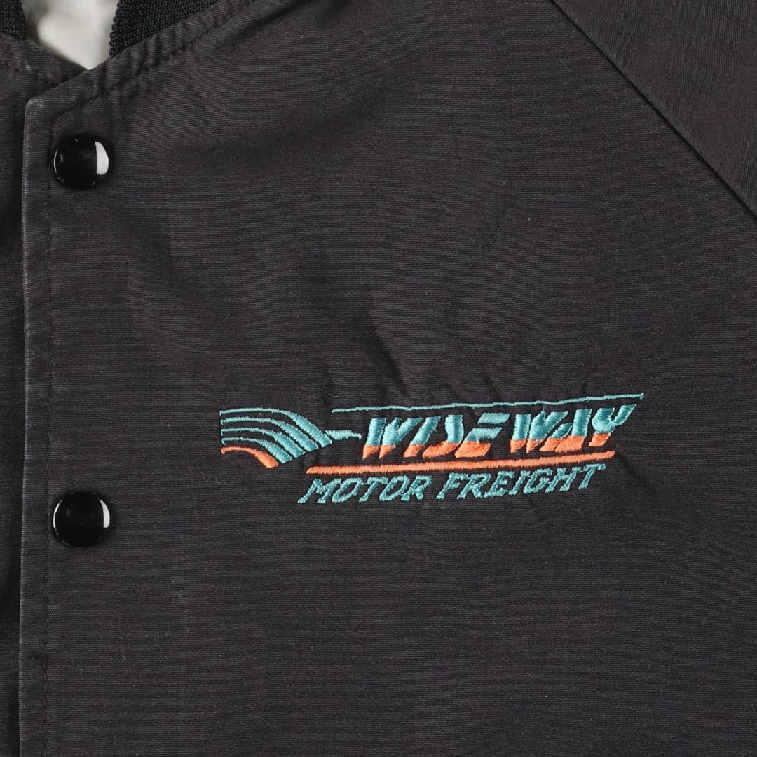 Vintage 90'S Hartwell Varsity Jacket with Back Logo and Cotton Buttons, Men's Size XL unclear black type Vintage Second Hand