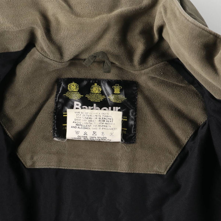 Vintage 1980s-1990'S Barbour 3 Warrant Nylon Jacket, Made in England, Men's Size Medium Nylon Khaki type Vintage Second Hand