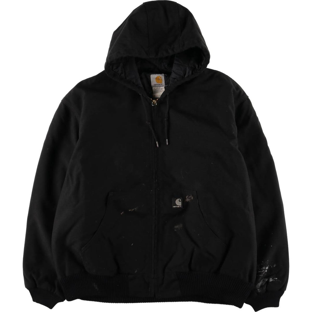 2000'S Carhartt Active Jacket, Padded Parka, Puffer Jacket, Men's XL Nylon black type Vintage Second Hand