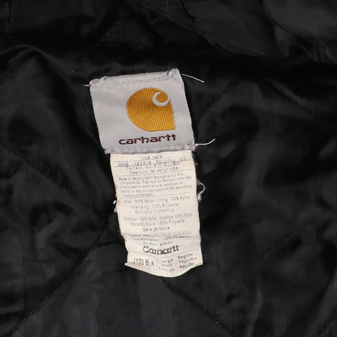 2000'S Carhartt Active Jacket, Padded Parka, Puffer Jacket, Men's XL Nylon black type Vintage Second Hand