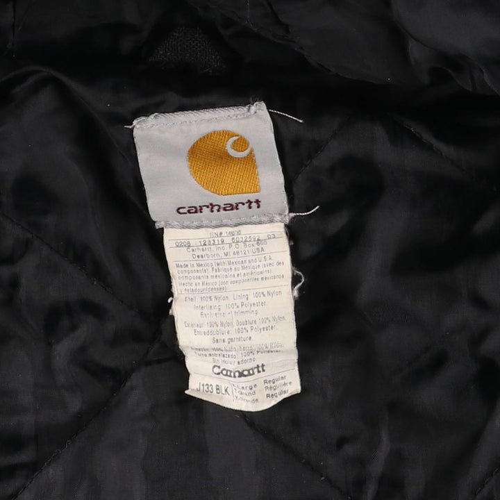 2000'S Carhartt Active Jacket, Padded Parka, Puffer Jacket, Men's XL Nylon black type Vintage Second Hand
