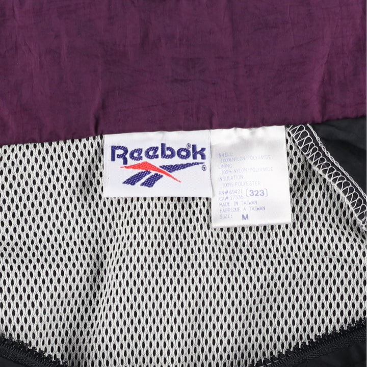 90'S Reebok padded nylon jacket, men's size M, vintage Nylon black type Vintage Second Hand
