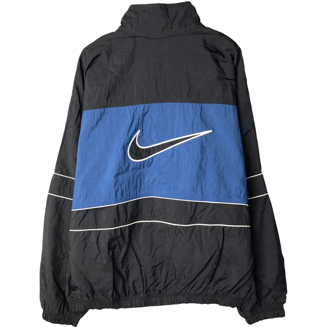 90'S Nike NIKE Back Logo Nylon Jacket Men's XL Size Vintage Nylon Navy blue Vintage Second Hand