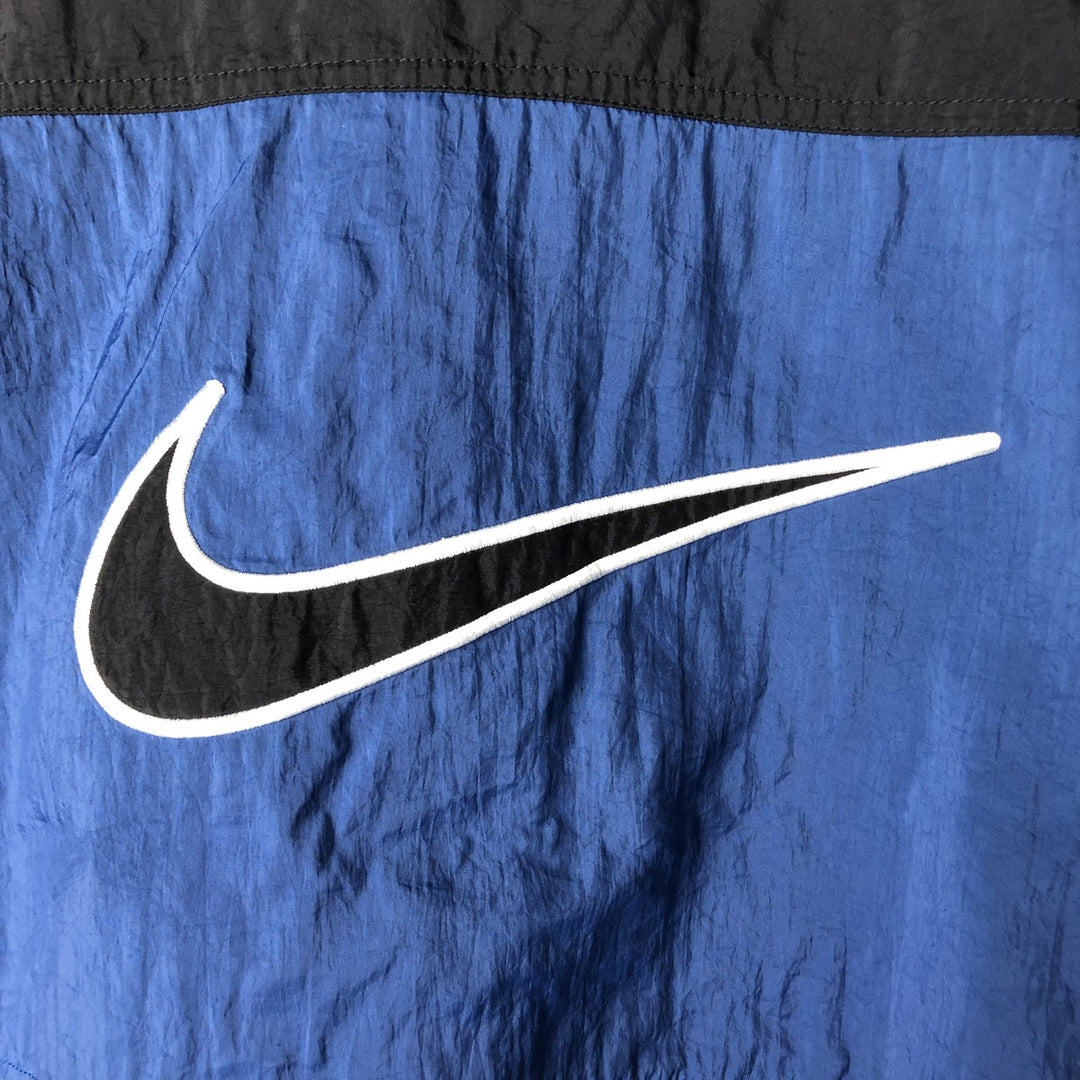 90'S Nike NIKE Back Logo Nylon Jacket Men's XL Size Vintage Nylon Navy blue Vintage Second Hand