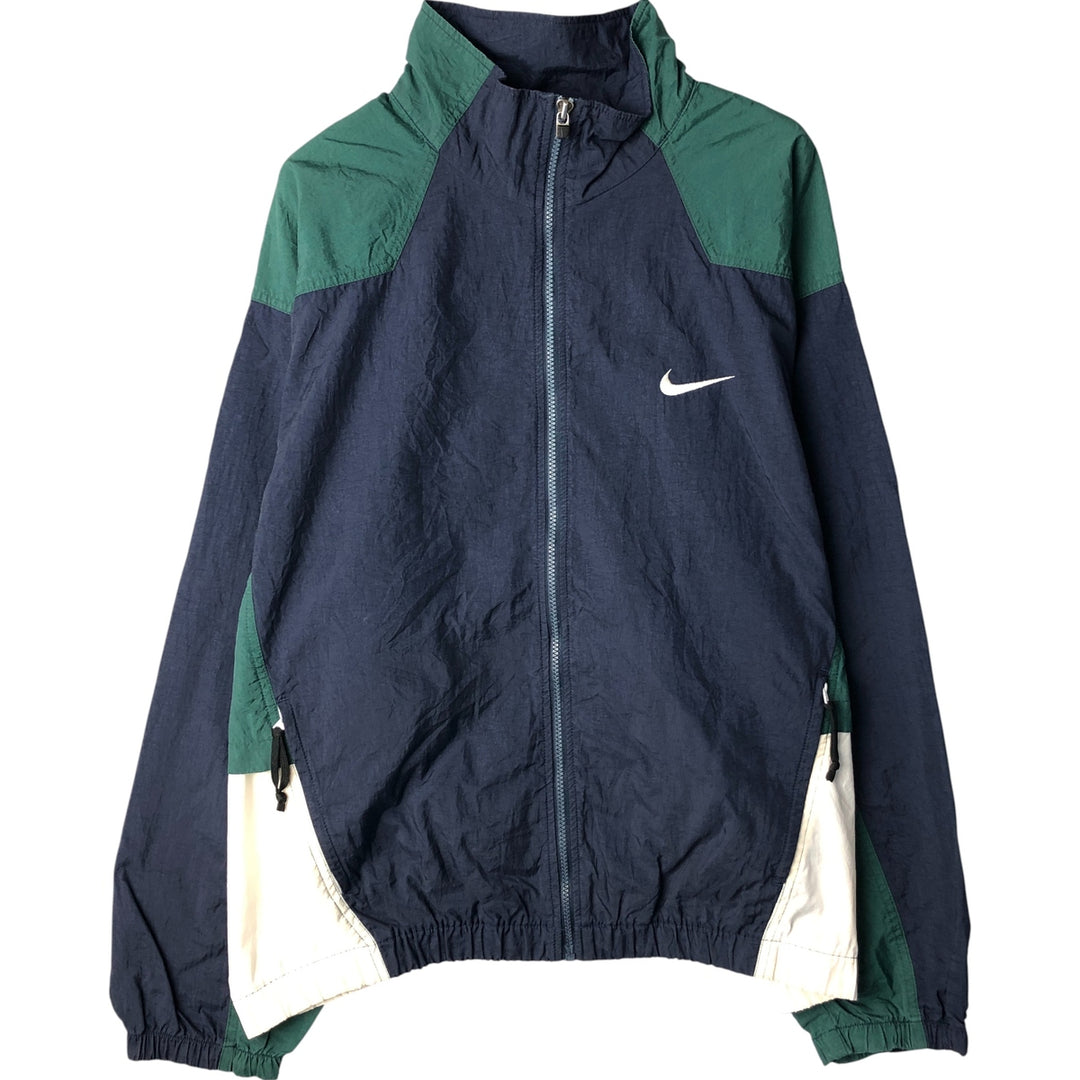 90'S Nike NIKE Back Logo Nylon Jacket Men's XL Size Vintage Nylon navy blue type Vintage Second Hand