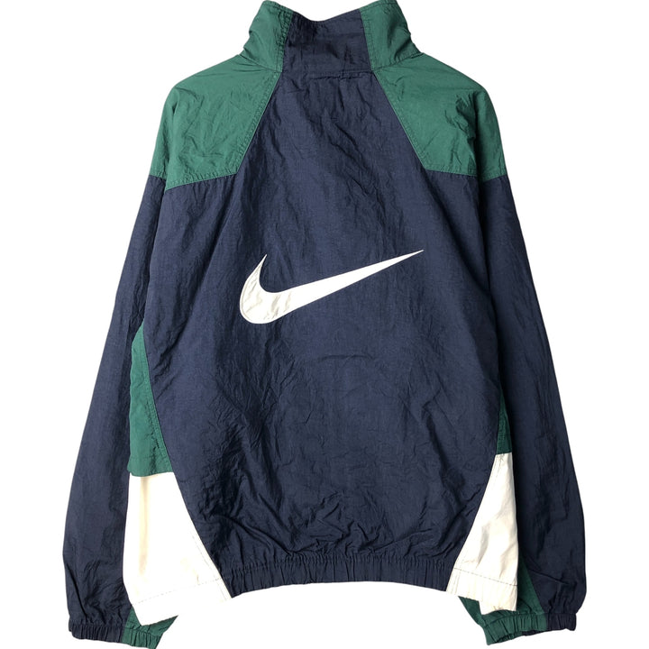 90'S Nike NIKE Back Logo Nylon Jacket Men's XL Size Vintage Nylon navy blue type Vintage Second Hand