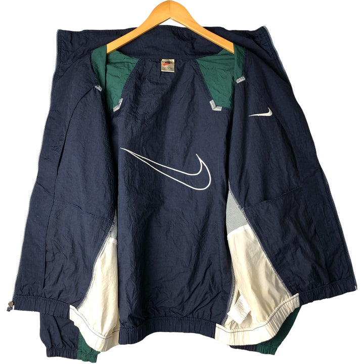 90'S Nike NIKE Back Logo Nylon Jacket Men's XL Size Vintage Nylon navy blue type Vintage Second Hand