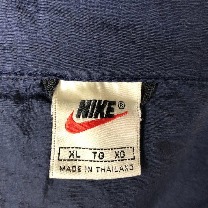 90'S Nike NIKE Back Logo Nylon Jacket Men's XL Size Vintage Nylon navy blue type Vintage Second Hand