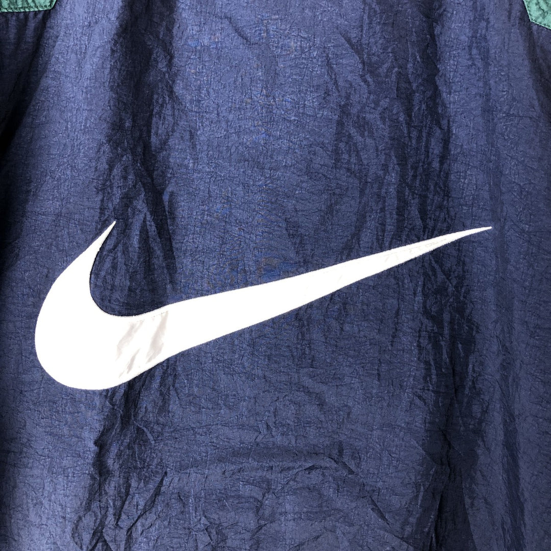 90'S Nike NIKE Back Logo Nylon Jacket Men's XL Size Vintage Nylon navy blue type Vintage Second Hand