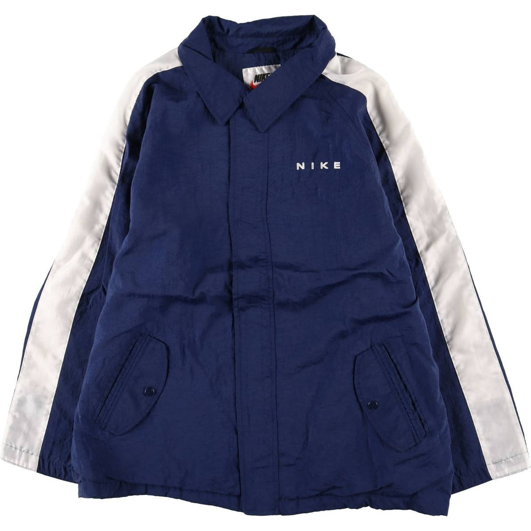 90'S Nike Back Logo Windbreaker Men's L Size Vintage polyester navy blue type Vintage Second Hand