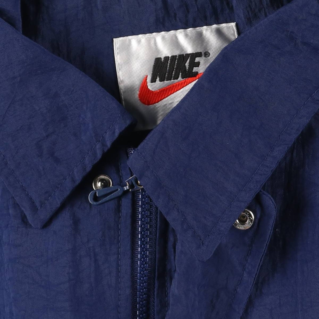 90'S Nike Back Logo Windbreaker Men's L Size Vintage polyester navy blue type Vintage Second Hand