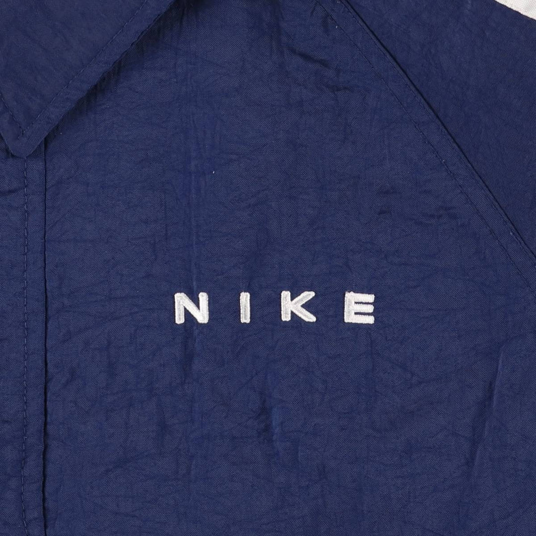 90'S Nike Back Logo Windbreaker Men's L Size Vintage polyester navy blue type Vintage Second Hand