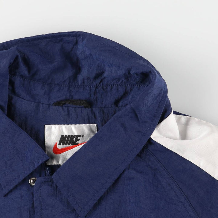 90'S Nike Back Logo Windbreaker Men's L Size Vintage polyester navy blue type Vintage Second Hand