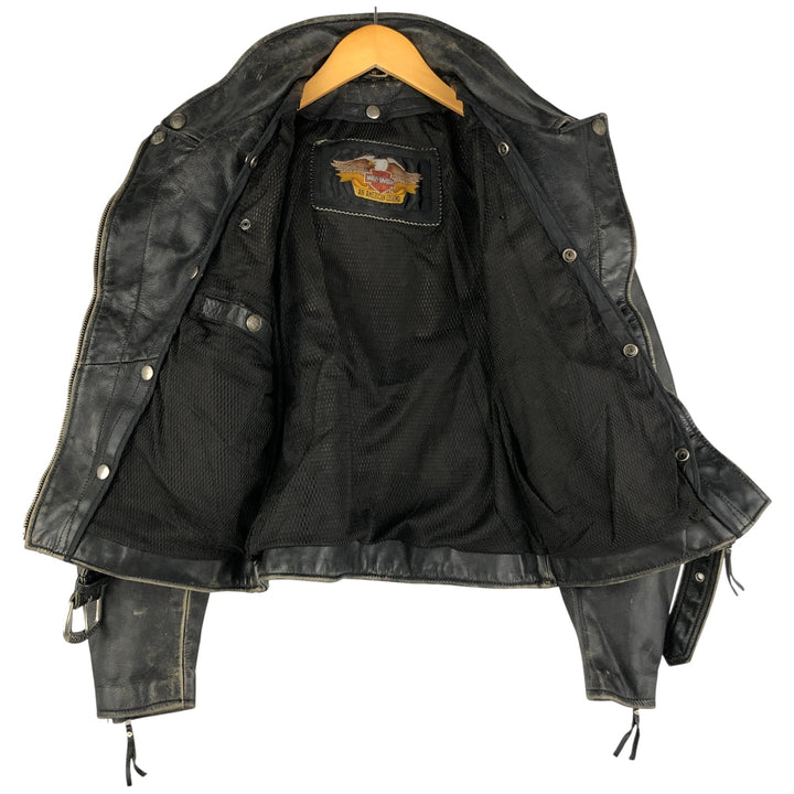 Harley-Davidson Double Rider Jacket, Women's, Size Small genuine leather black type Vintage Second Hand