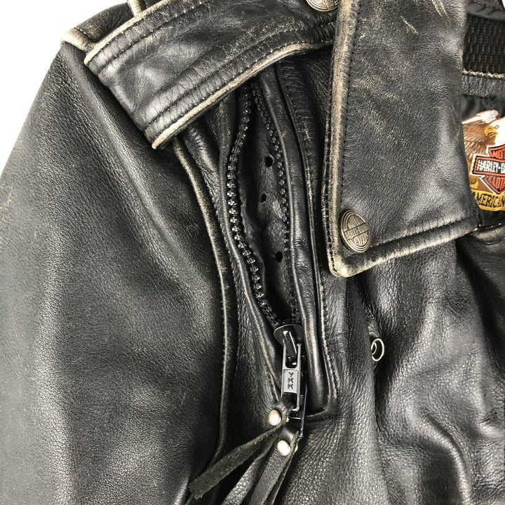 Harley-Davidson Double Rider Jacket, Women's, Size Small genuine leather black type Vintage Second Hand