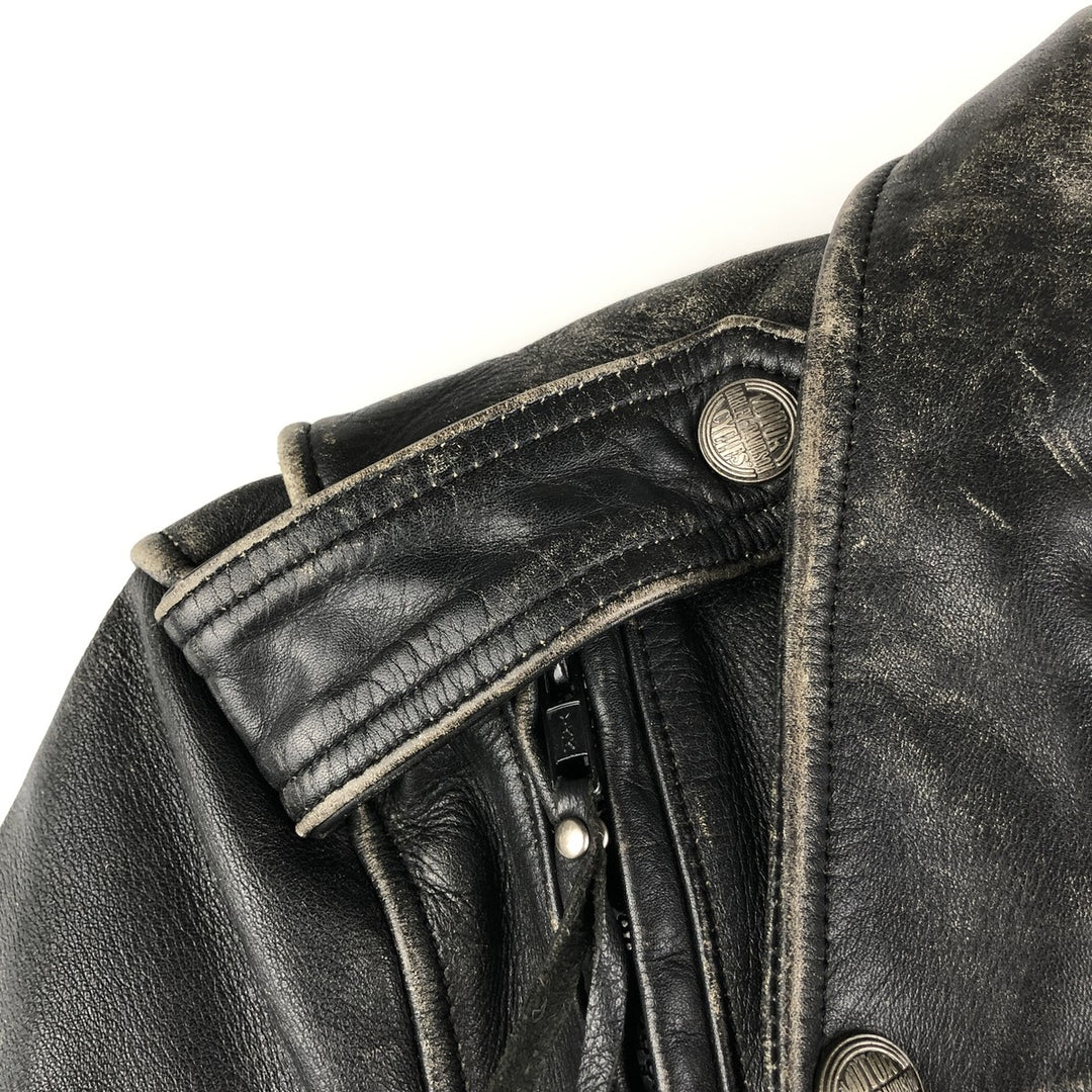 Harley-Davidson Double Rider Jacket, Women's, Size Small genuine leather black type Vintage Second Hand