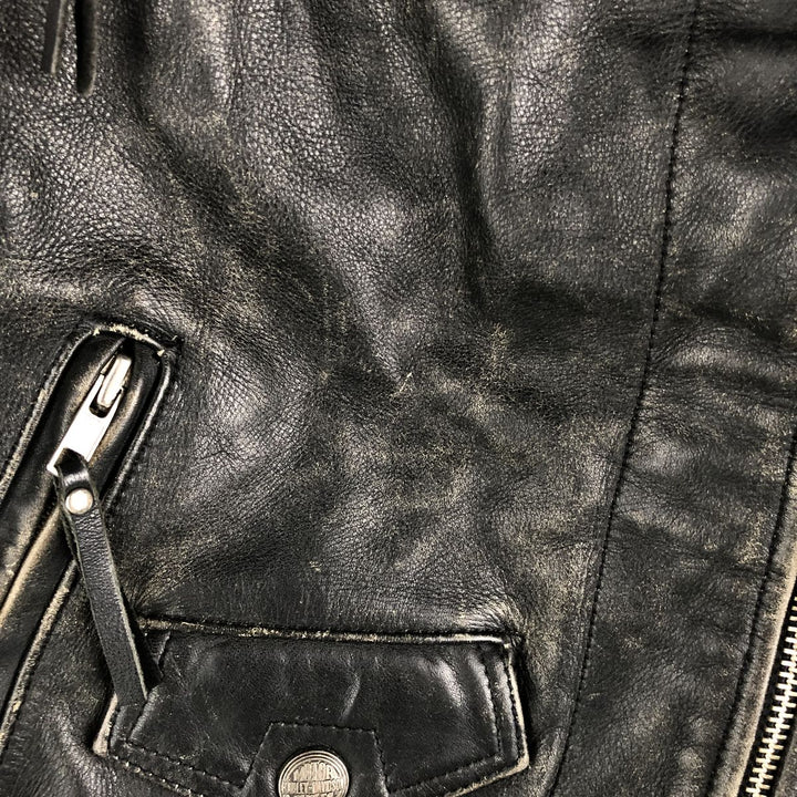 Harley-Davidson Double Rider Jacket, Women's, Size Small genuine leather black type Vintage Second Hand