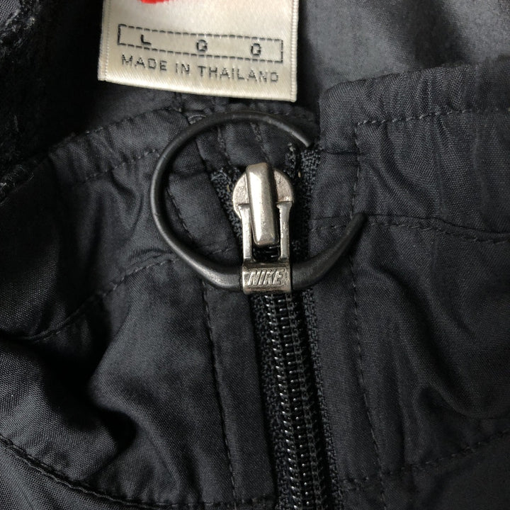 90'S Nike Men's Long Sleeve Windbreaker (Size L) polyester black type Vintage Second Hand