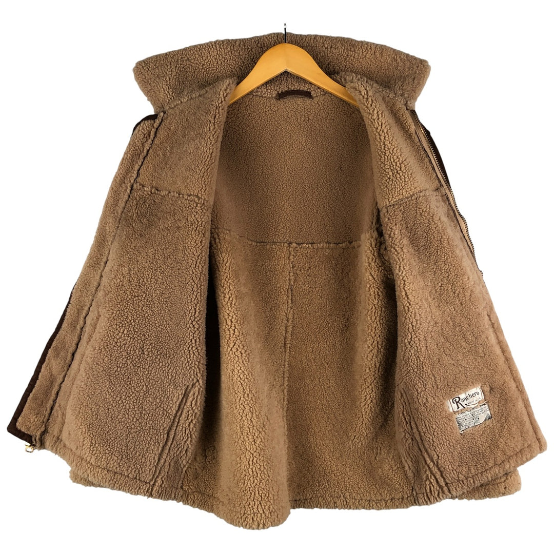 Vintage 1970'S Ranchero sheepskin jacket, made in the USA, size M, women's unclear brown type Vintage Second Hand