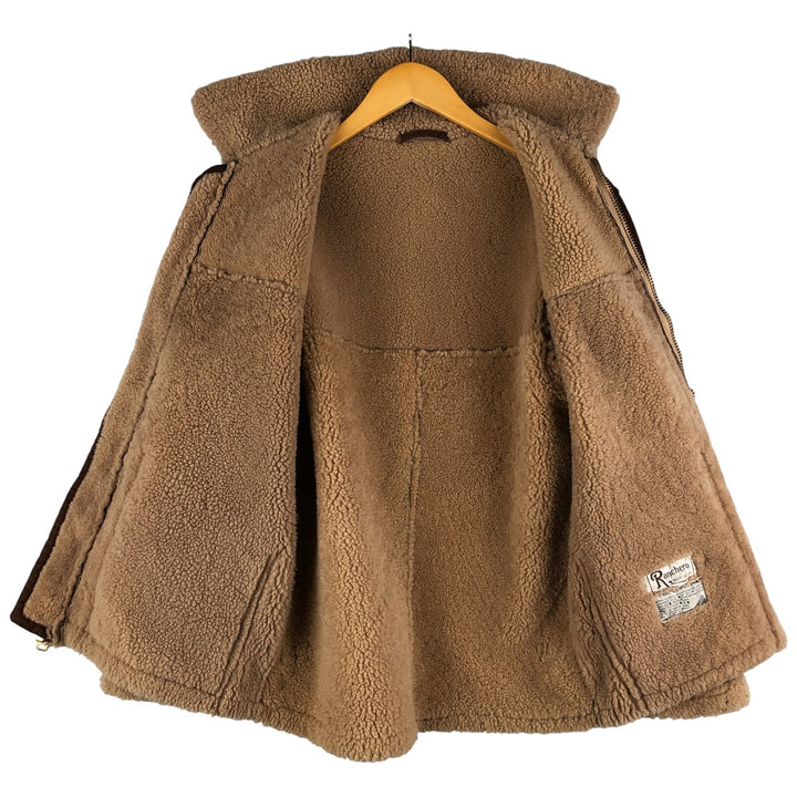 Vintage 1970'S Ranchero sheepskin jacket, made in the USA, size M, women's unclear brown type Vintage Second Hand