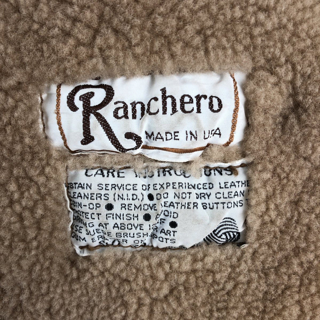 Vintage 1970'S Ranchero sheepskin jacket, made in the USA, size M, women's unclear brown type Vintage Second Hand