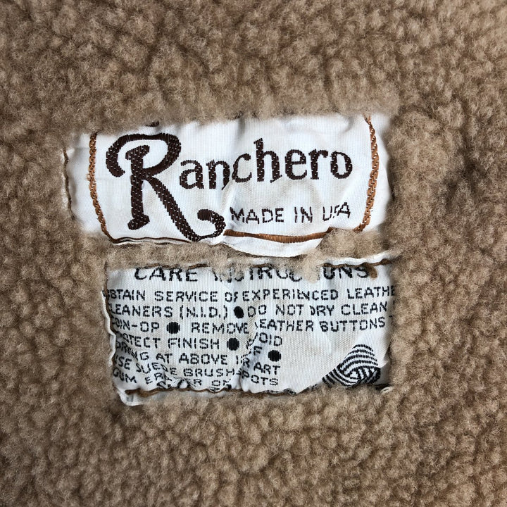 Vintage 1970'S Ranchero sheepskin jacket, made in the USA, size M, women's unclear brown type Vintage Second Hand
