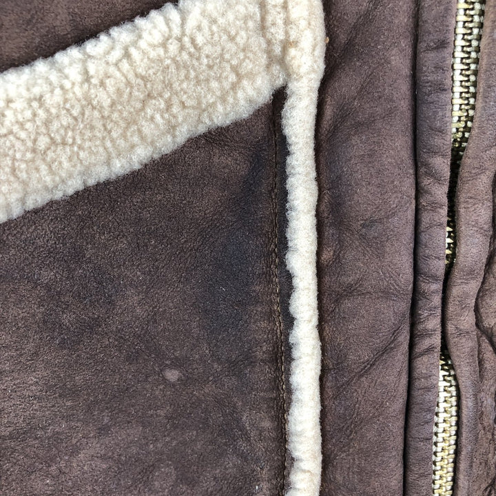Vintage 1970'S Ranchero sheepskin jacket, made in the USA, size M, women's unclear brown type Vintage Second Hand