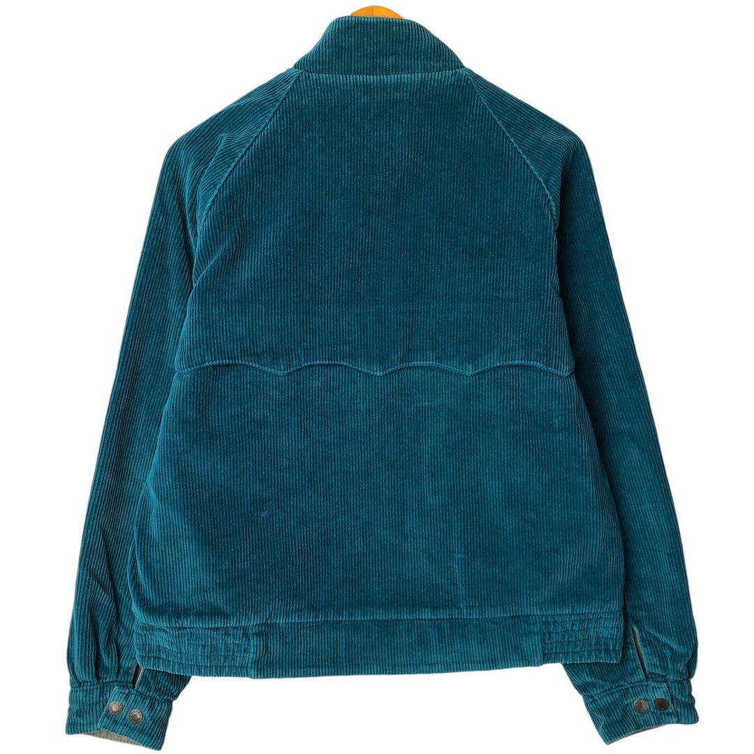 Lacoste Reversible Corduroy Harrington Jacket, Swing Top, Men's Size Medium cotton turquoise blue Vintage Second Hand