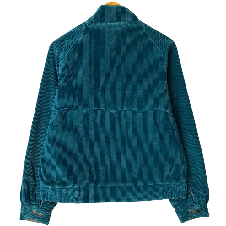 Lacoste Reversible Corduroy Harrington Jacket, Swing Top, Men's Size Medium cotton turquoise blue Vintage Second Hand