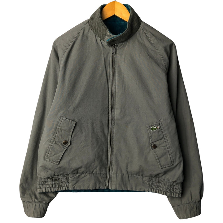 Lacoste Reversible Corduroy Harrington Jacket, Swing Top, Men's Size Medium cotton turquoise blue Vintage Second Hand