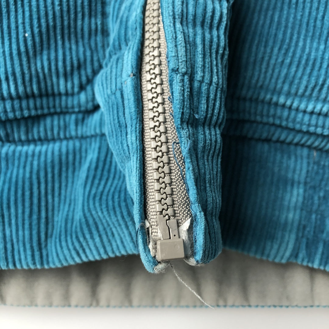 Lacoste Reversible Corduroy Harrington Jacket, Swing Top, Men's Size Medium cotton turquoise blue Vintage Second Hand