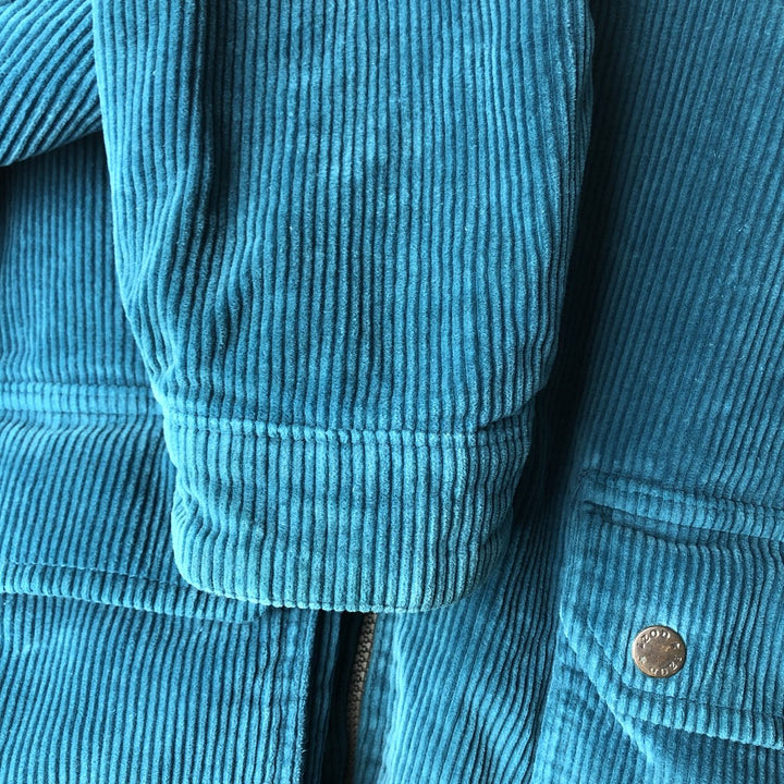 Lacoste Reversible Corduroy Harrington Jacket, Swing Top, Men's Size Medium cotton turquoise blue Vintage Second Hand