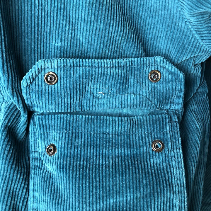 Lacoste Reversible Corduroy Harrington Jacket, Swing Top, Men's Size Medium cotton turquoise blue Vintage Second Hand
