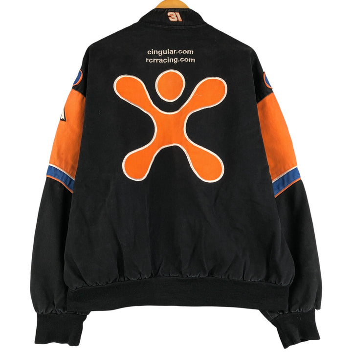 90s-00'S JH Design Oversized Racing Jacket, Men's XXXL cotton black type Vintage Second Hand