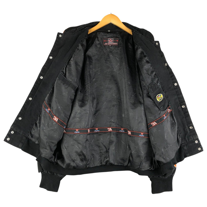90s-00'S JH Design Oversized Racing Jacket, Men's XXXL cotton black type Vintage Second Hand