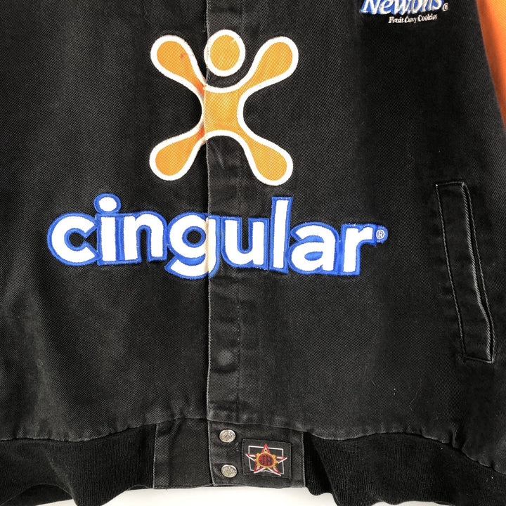 90s-00'S JH Design Oversized Racing Jacket, Men's XXXL cotton black type Vintage Second Hand