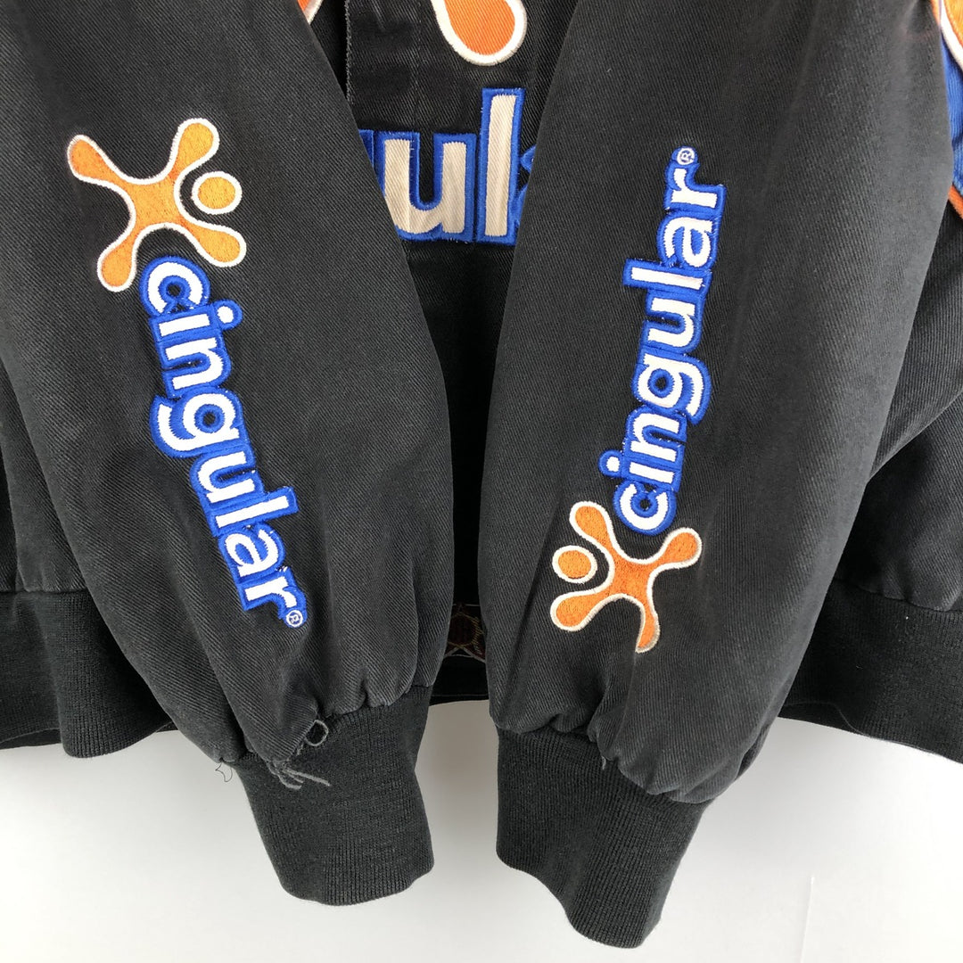 90s-00'S JH Design Oversized Racing Jacket, Men's XXXL cotton black type Vintage Second Hand