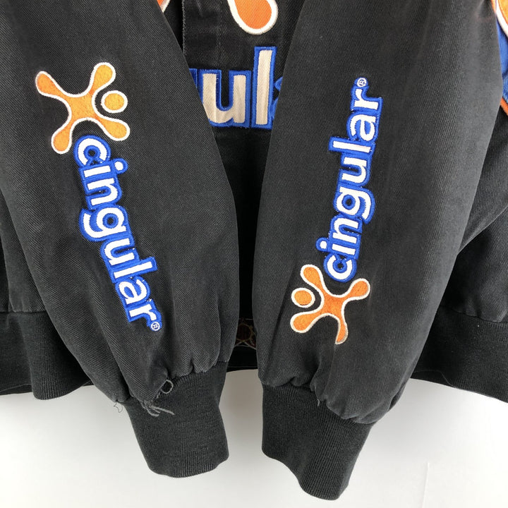 90s-00'S JH Design Oversized Racing Jacket, Men's XXXL cotton black type Vintage Second Hand