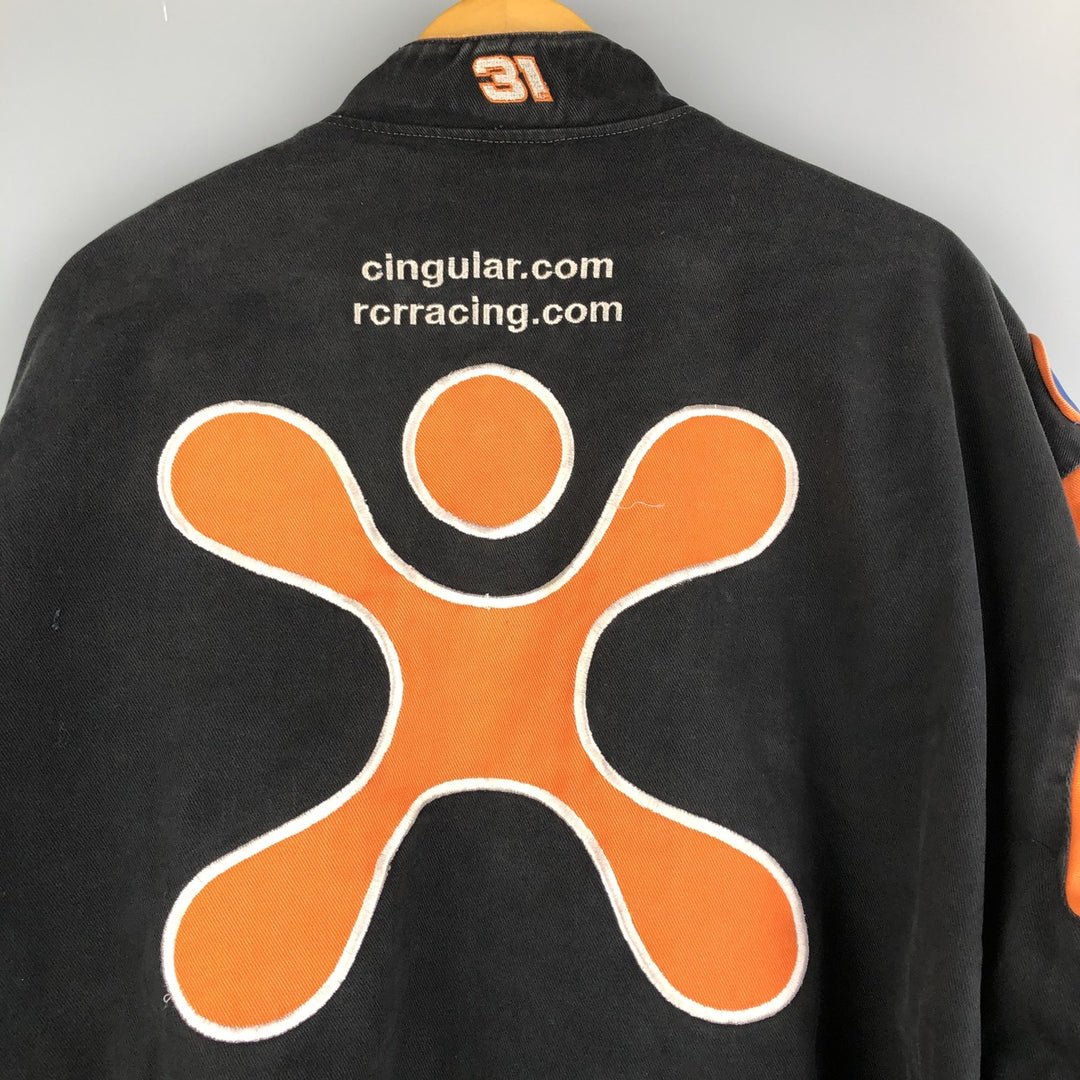 90s-00'S JH Design Oversized Racing Jacket, Men's XXXL cotton black type Vintage Second Hand