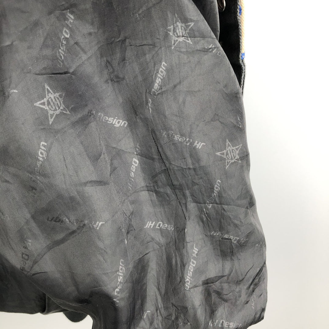 90s-00'S JH Design Oversized Racing Jacket, Men's XXXL cotton black type Vintage Second Hand