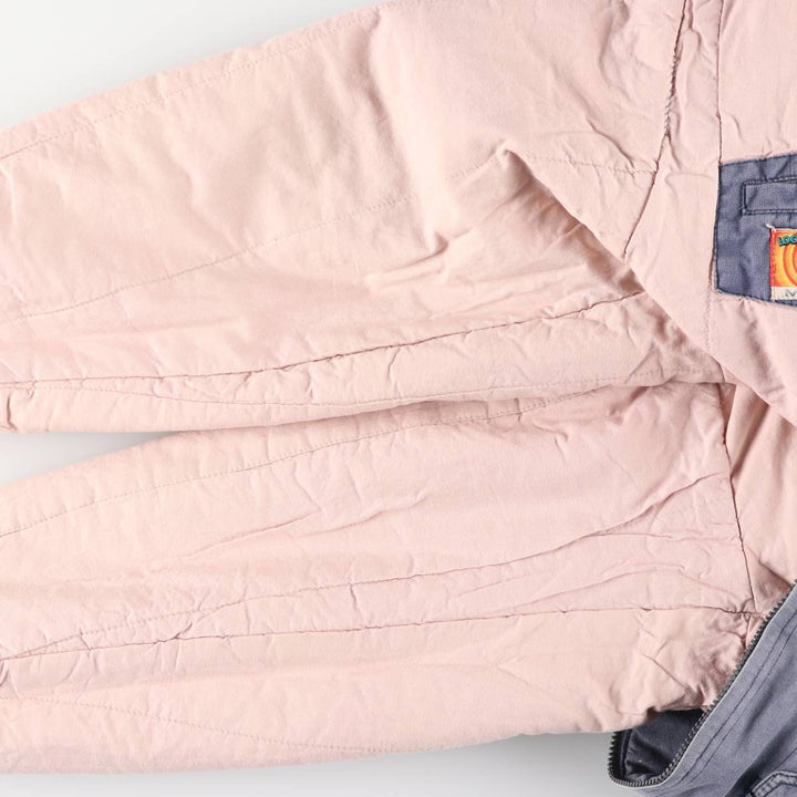 90'S MIRAGE Looney Tunes Stripe Pattern Padded Ramie and Cotton Varsity Jacket, Men's Size L Lamy blue type Vintage Second Hand