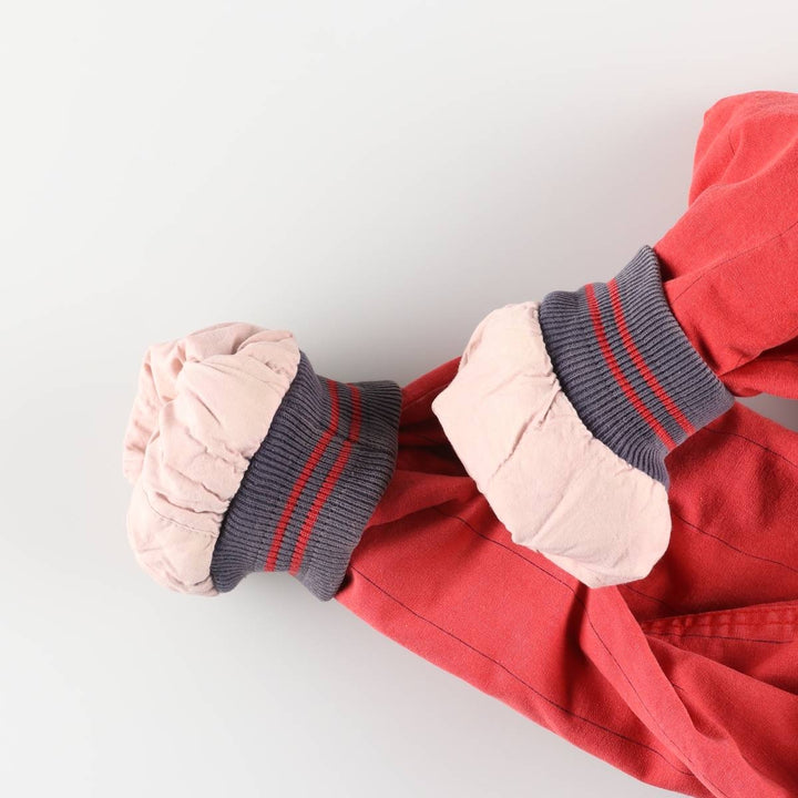 90'S MIRAGE Looney Tunes Stripe Pattern Padded Ramie and Cotton Varsity Jacket, Men's Size L Lamy blue type Vintage Second Hand