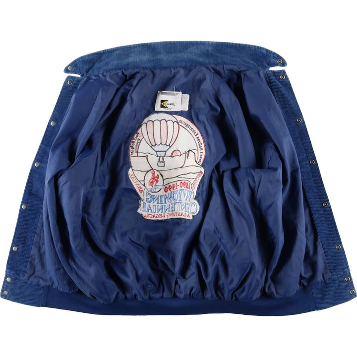 K-BRAND Corduroy Blouson, Made in USA, Men's Size L, Vintage cotton blue type Vintage Second Hand